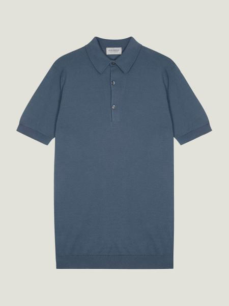 JOHN SMEDLEY STANDARD FIT ADRIAN ネイビー Adrian - John Smedley's Sea Island Cotton Polo Shirt | John Smedley