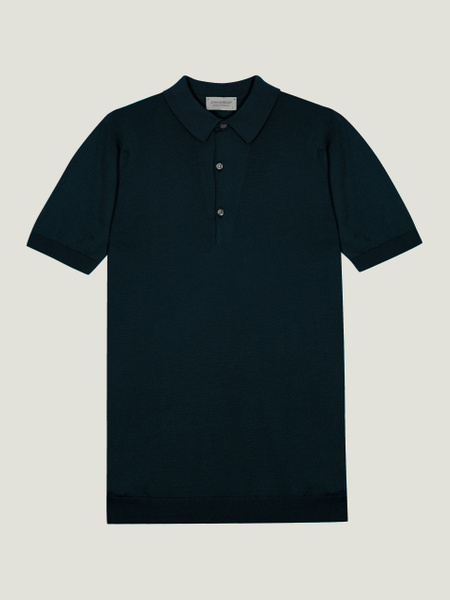 JOHN SMEDLEY SEA COTTON POLO エクリュ John Smedley Roper Open Collar Sea Island Polo Parchment at