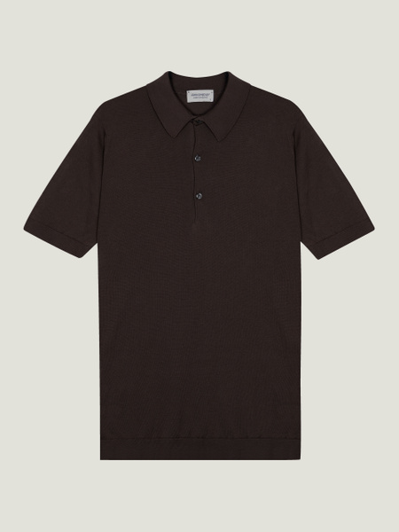 トップス JOHN SMEDLEY for UNITED ARROWS Knit Polo John Smedley 14 Singular Textured Polo Midnight/Black at