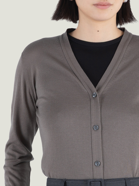 Yasmin - John Smedley's Sea Island Cotton Cardigan | John Smedley