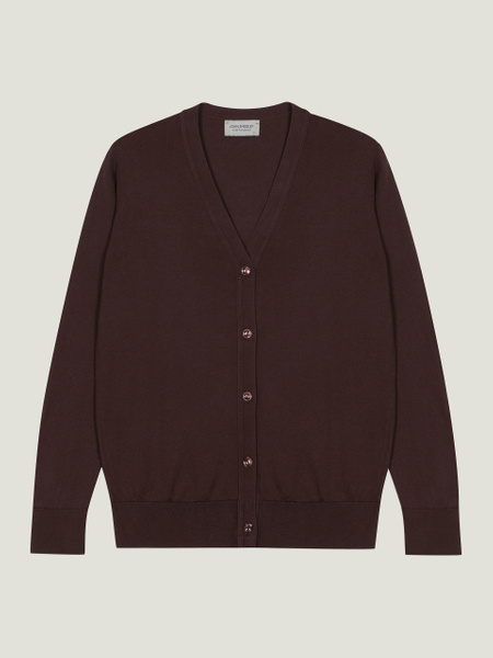Yasmin - John Smedley's Sea Island Cotton Cardigan | John Smedley