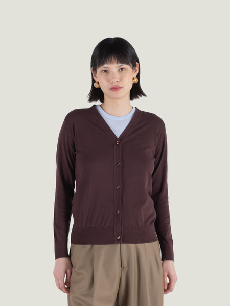 Yasmin - John Smedley's Sea Island Cotton Cardigan | John Smedley