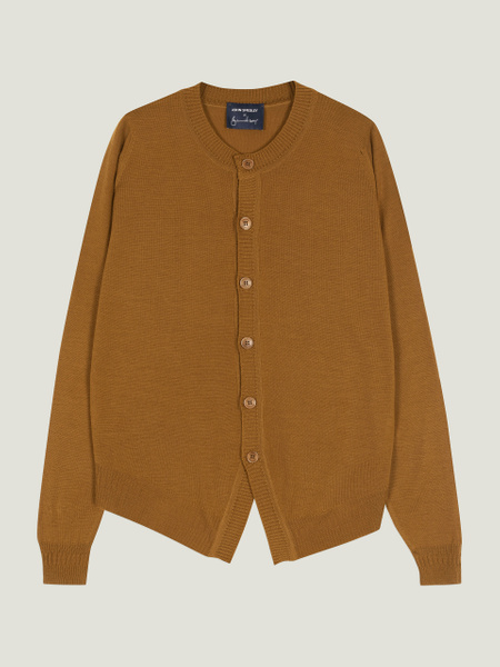 Bill Nighy Round Neck Cardigan | John Smedley