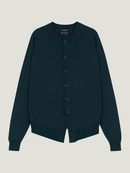 Bill Nighy Round Neck Cardigan | John Smedley