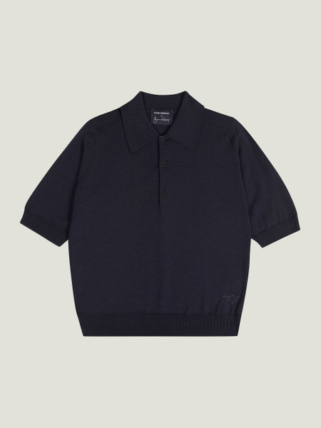 Bill Nighy Short Sleeve Polo Shirt | John Smedley