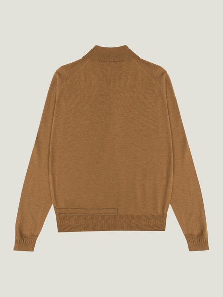 Bill Nighy Long Sleeve Polo Shirt | John Smedley
