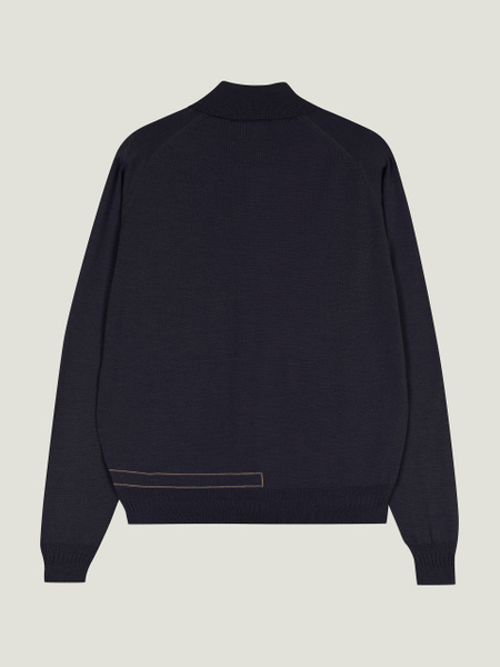 Bill Nighy Long Sleeve Polo Shirt | John Smedley