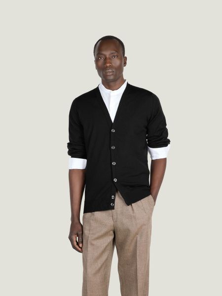Burley - Extra Fine Merino Wool Cardigan | John Smedley