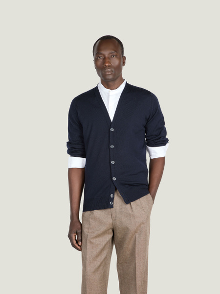 Burley - Extra Fine Merino Wool Cardigan | John Smedley