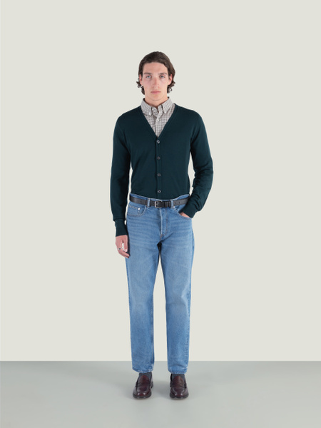 Burley - Extra Fine Merino Wool Cardigan | John Smedley