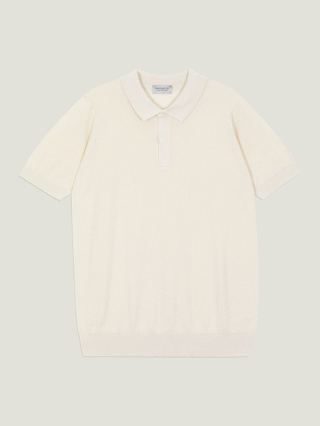 JOHN SMEDLEY SEA COTTON POLO エクリュ Calun - John Smedley's Sea Island Cotton Polo Shirt | John Smedley