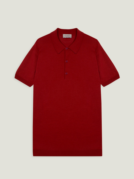 トップス JOHN SMEDLEY for UNITED ARROWS Knit Polo Macloud - Extra Fine Merino Wool Knitted Polo Shirt | John Smedley