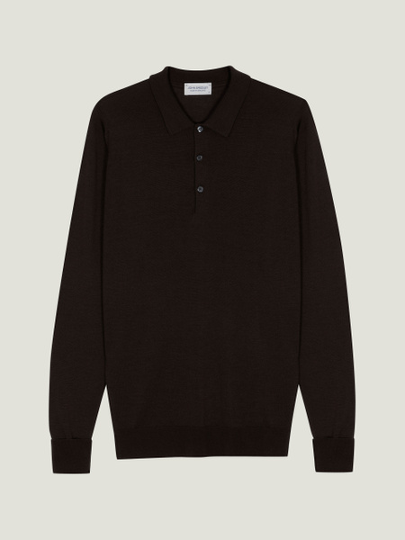 トップス JOHN SMEDLEY KNOLL SHIRT MIDNIGHT MED Cotswold - Extra Fine Merino Wool Polo Shirt | John Smedley