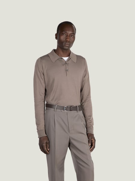 Finchley - John Smedley's Sea Island Cotton Polo Shirt | John Smedley