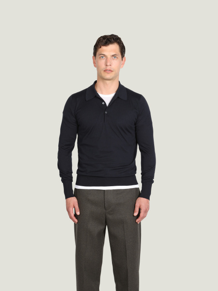 Finchley - John Smedley's Sea Island Cotton Polo Shirt | John Smedley