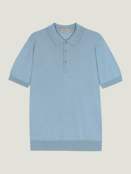 Hecter - John Smedley's Cotton and Cashmere Polo Shirt | John Smedley