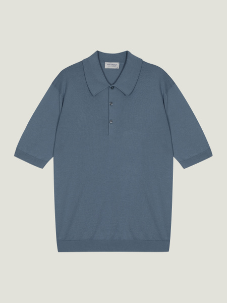 トップス JOHN SMEDLEY ISIS POLO SHIRT FC SS John Smedley Men's ISIS Heritage Knit Polo Shirt in Navy John Smedley