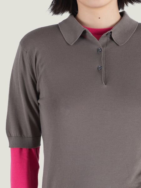 Jill - John Smedley's Sea Island Cotton Polo Shirt | John Smedley