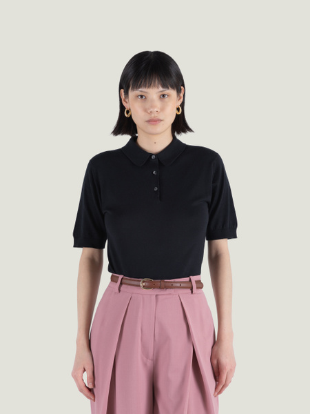 Jill - John Smedley's Sea Island Cotton Polo Shirt | John Smedley