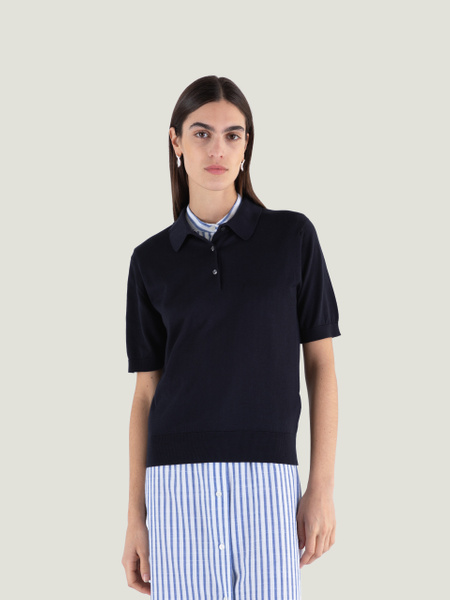 Jill - John Smedley's Sea Island Cotton Polo Shirt | John Smedley