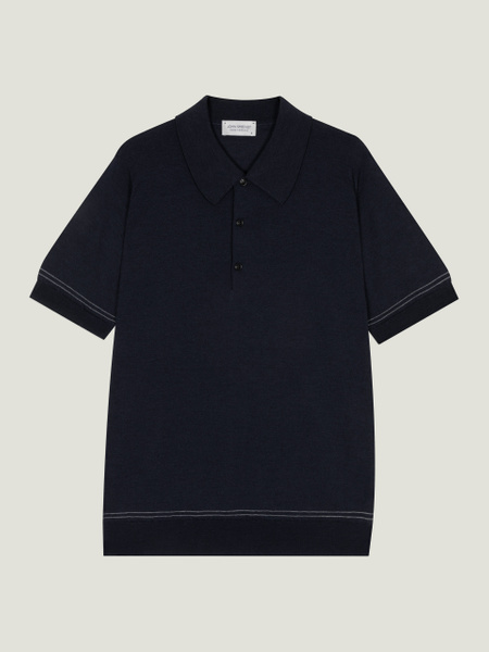 Monroe - John Smedley's Anglo Indian Gauze Polo Shirt | John Smedley