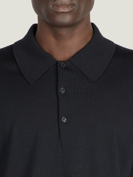 Monroe - John Smedley's Anglo Indian Gauze Polo Shirt | John Smedley