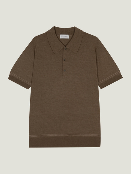 Monroe - John Smedley's Anglo Indian Gauze Polo Shirt | John Smedley