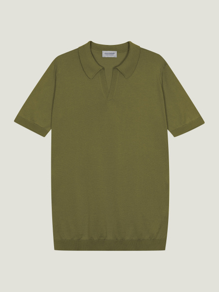 【未使用】JOHN SMEDLEY SKIPPER KNIT POLO L John Smedley Noah Skipper Neck Polo Made in England Beige Musk
