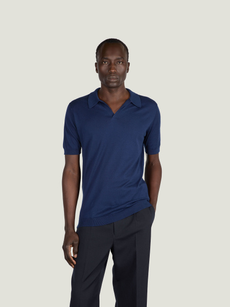【未使用】JOHN SMEDLEY SKIPPER KNIT POLO L Mycroft - John Smedley's Sea Island Cotton Polo Shirt | John Smedley